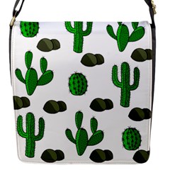 Cactuses 3 Flap Messenger Bag (s) by Valentinaart