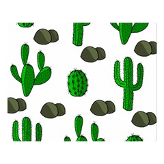 Cactuses 3 Double Sided Flano Blanket (large)  by Valentinaart