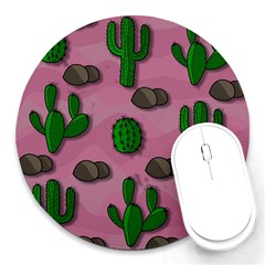 Cactuses 2 Round Mousepads by Valentinaart