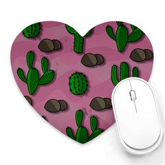 Cactuses 2 Heart Mousepads by Valentinaart