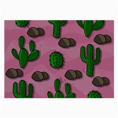 Cactuses 2 Large Glasses Cloth (2-side) by Valentinaart