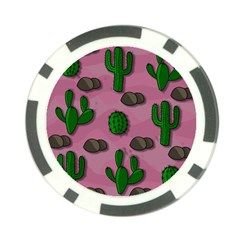 Cactuses 2 Poker Chip Card Guards by Valentinaart