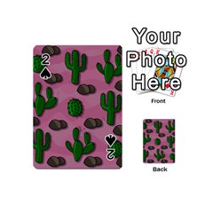 Cactuses 2 Playing Cards 54 (mini)  by Valentinaart