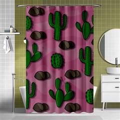 Cactuses 2 Shower Curtain 48  X 72  (small)  by Valentinaart