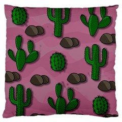 Cactuses 2 Large Cushion Case (two Sides) by Valentinaart