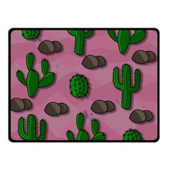 Cactuses 2 Double Sided Fleece Blanket (small)  by Valentinaart