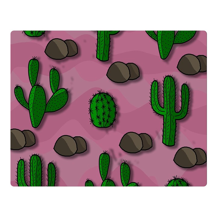 Cactuses 2 Double Sided Flano Blanket (Large) 