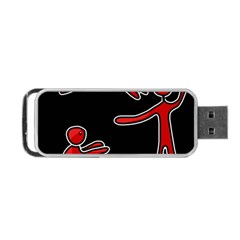 People Portable Usb Flash (one Side) by Valentinaart