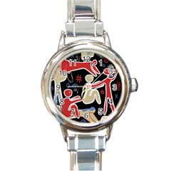 Family Round Italian Charm Watch by Valentinaart