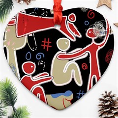 Family Heart Ornament (2 Sides) by Valentinaart