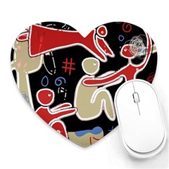 Family Heart Mousepads by Valentinaart