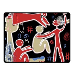 Family Double Sided Fleece Blanket (small)  by Valentinaart