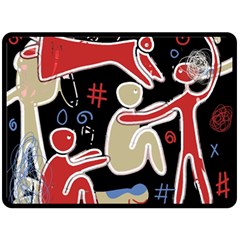 Family Double Sided Fleece Blanket (large)  by Valentinaart