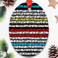 Simple Colorful Design Ornament (oval)  by Valentinaart