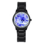 Pixie Blue Stainless Steel Round Watch Front