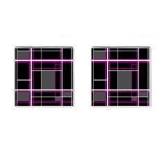 Simple Magenta Lines Cufflinks (square) by Valentinaart