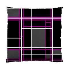 Simple Magenta Lines Standard Cushion Case (two Sides) by Valentinaart