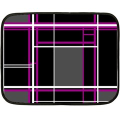 Simple Magenta Lines Double Sided Fleece Blanket (mini)  by Valentinaart