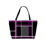 Simple magenta lines Shoulder Handbags Back