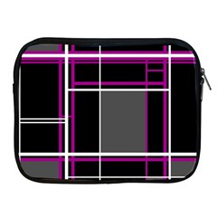 Simple Magenta Lines Apple Ipad 2/3/4 Zipper Cases by Valentinaart