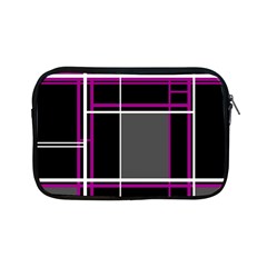 Simple Magenta Lines Apple Ipad Mini Zipper Cases by Valentinaart