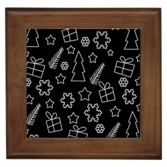 Simple Xmas Pattern Framed Tiles by Valentinaart