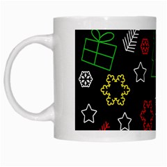 Colorful Xmas Pattern White Mugs by Valentinaart