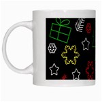 Colorful Xmas pattern White Mugs Left