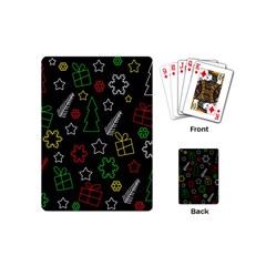 Colorful Xmas Pattern Playing Cards (mini)  by Valentinaart