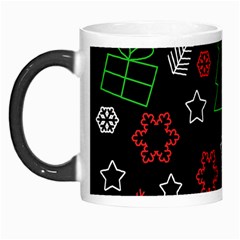 Green And  Red Xmas Pattern Morph Mugs by Valentinaart