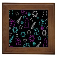 Creative Xmas Pattern Framed Tiles by Valentinaart