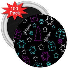 Creative Xmas pattern 3  Magnets (100 pack)