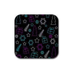 Creative Xmas pattern Rubber Coaster (Square) 