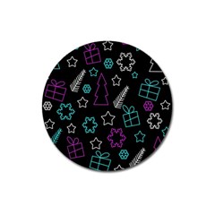 Creative Xmas pattern Magnet 3  (Round)