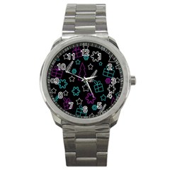 Creative Xmas Pattern Sport Metal Watch by Valentinaart