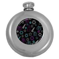 Creative Xmas pattern Round Hip Flask (5 oz)