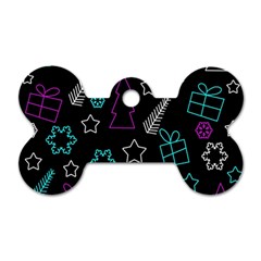 Creative Xmas pattern Dog Tag Bone (One Side)