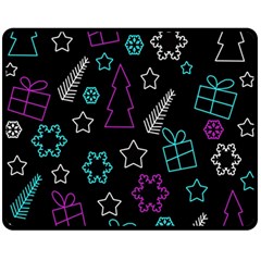 Creative Xmas pattern Fleece Blanket (Medium) 