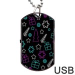 Creative Xmas pattern Dog Tag USB Flash (One Side) Front