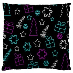 Creative Xmas Pattern Large Cushion Case (one Side) by Valentinaart