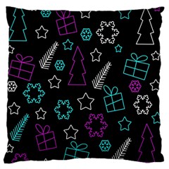 Creative Xmas pattern Large Flano Cushion Case (Two Sides)