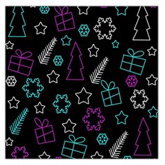 Creative Xmas pattern Large Satin Scarf (Square)