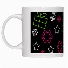 Elegant Xmas Pattern White Mugs by Valentinaart