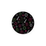 Elegant Xmas pattern Golf Ball Marker Front