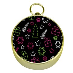 Elegant Xmas Pattern Gold Compasses by Valentinaart