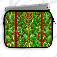 The Golden Moon Over The Holiday Forest Apple Ipad 2/3/4 Zipper Cases by pepitasart