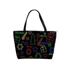 Playful Xmas Pattern Shoulder Handbags by Valentinaart