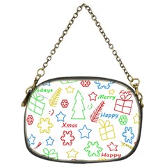 Simple Christmas Pattern Chain Purses (two Sides)  by Valentinaart