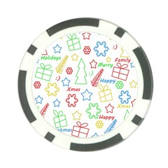 Simple Christmas Pattern Poker Chip Card Guards (10 Pack)  by Valentinaart