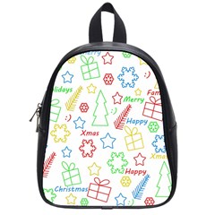 Simple Christmas Pattern School Bags (small)  by Valentinaart